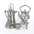 Two silver plated kettles