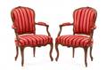 Pair of French Carved Elm Fauteuils 19th C