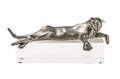 Castor Cooper Pewter Lioness With Lucite Base
