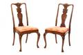 Pair Queen Anne Style Side Chairs 20th C