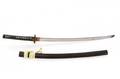 19th C Japanese Katana with Wood Grain Saya
