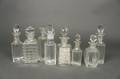 Collection of 8 Glass  Crystal Perfume Bottles