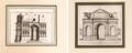 Two Architectural Engravings of Roman Arches