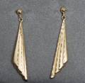 14K Gold Nonlinear Dangling Earrings