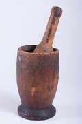 Antique Wooden Mortar  Pestle