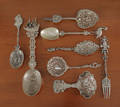 Collection of eight Dutch silver spoons ca 1900