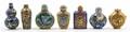 Six Cloisonne Enamel Snuff Bottles