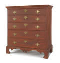 New England Queen Anne maple chest of drawers ca 1770