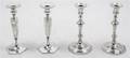 Two Pairs of American Silver Candlesticks