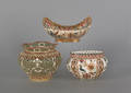 Three Zsolnay openwork bowls