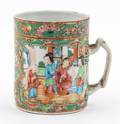A Chinese Rose Medallion Porcelain Mug