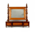 Pennsylvania Sheraton walnut and tiger maple dressing mirror ca 1815