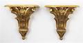 A Pair of Italian Giltwood Brackets