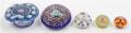 A Collection of Five Glass Paperweights
