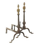 Pair of Philadelphia Chippendale andirons ca 1765