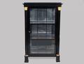 BIEDERMEIER EBONIZED AND PARCEL GILT VITRINE CABINET