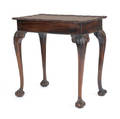 George III carved mahogany tea table mid 18th c