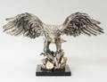 STERLING SILVER CLAD FIGURE OF AN EAGLE