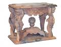 PINK MARBLE FIGURAL CENTER TABLE