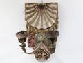 NEOCLASSICAL CARVED AND PAINTED TWO LIGHT SCONCE