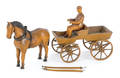 American carved maple horse and wagon late 19th c