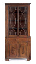 George III mahogany twopart cupboard ca 1770