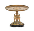 Neoclassical bronze and slate tazza