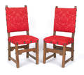 Pair of Italian walnut side chairs