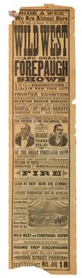 Wild West and Great Forepaugh Shows Bide A Wee We