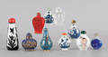 Ten Chinese snuff bottles