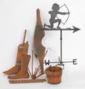 Collection of country wares to include a boot mold