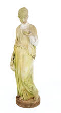 Marble statue of a classical maiden 19th c
