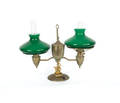 Brass double arm student lamp