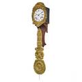 Continental brass hanging clock