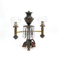 Double arm argand lamp