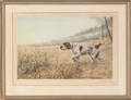 Leon Danchin pencil signed chromolithograph