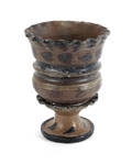 Unusual Pennsylvania stoneware chalice 19th c