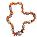 Berber baltic amber  silver beaded necklace