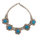 Navajo silver  turquoise necklace