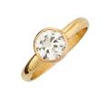 Diamond  yellow gold engagement ring