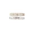 Two diamond  14k white gold bands