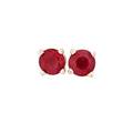 Ruby  14k white gold earrings