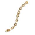 Diamond  yellow gold link bracelet