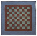 Mifflin County Pennsylvania Amish pieced checkerboard quilt ca 1940