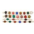 Four carved hardstone scarab bracelets