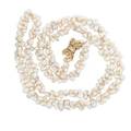 Pearl diamond  14k yellow gold necklace