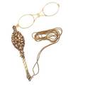 Unger brothers art nouveau gilt silver lorgnette