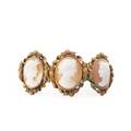 Victorian shell cameo  pinchbeck bracelet