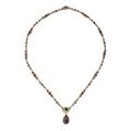 Austrohungarian sapphire glass  silver necklace