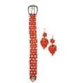 Victorian coral bracelet  earrings
